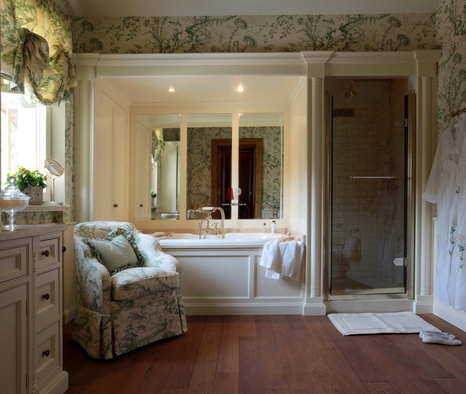 Ванная в английском стиле в интерьере