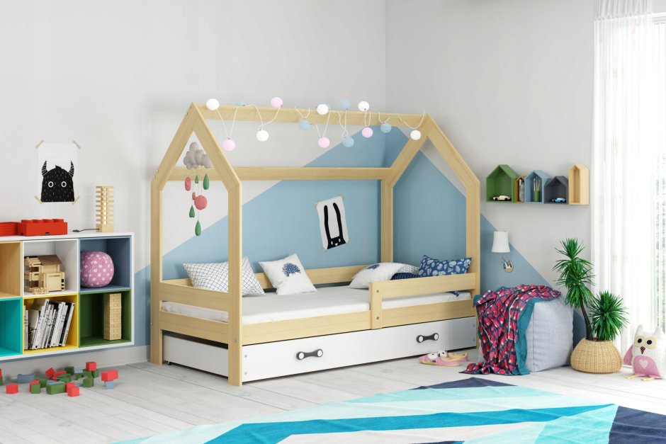 Кровать домик из массива Sweet House 80x160 Восток МФ