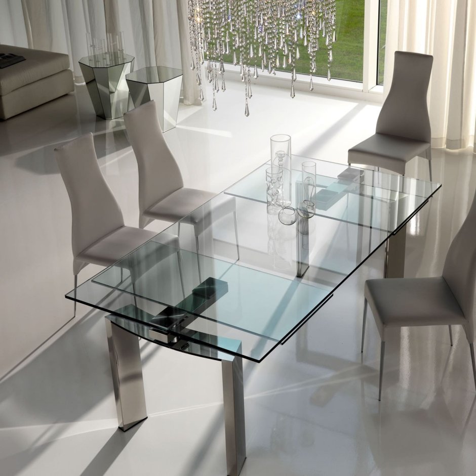 Столы для кухни со стеклянной столешницей