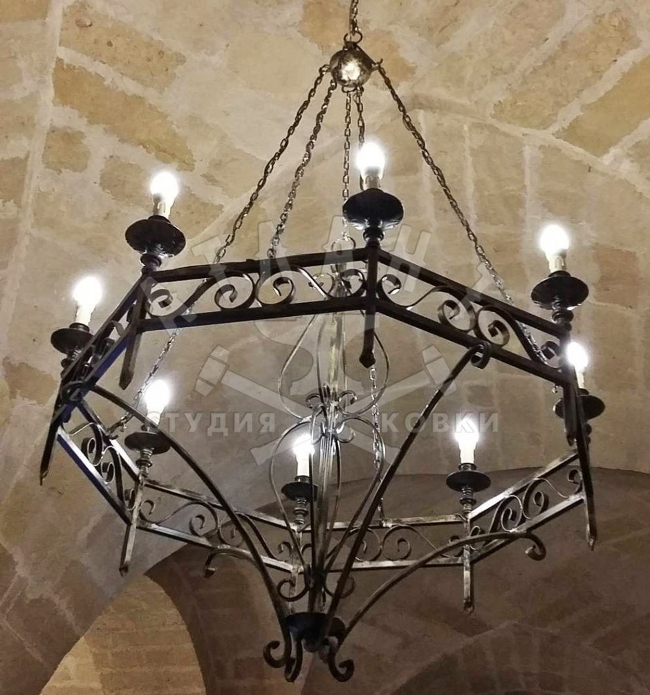 Кованые люстры под старину