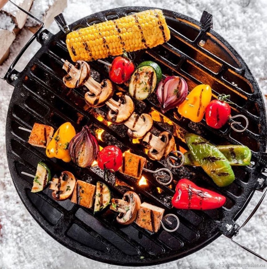 Шашлык зимой на природе