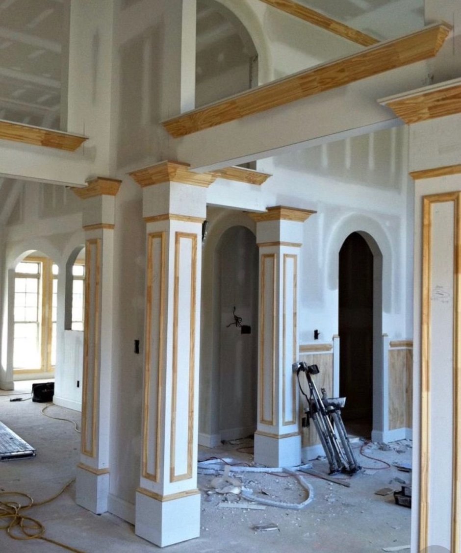 Деревянная отделка колонн