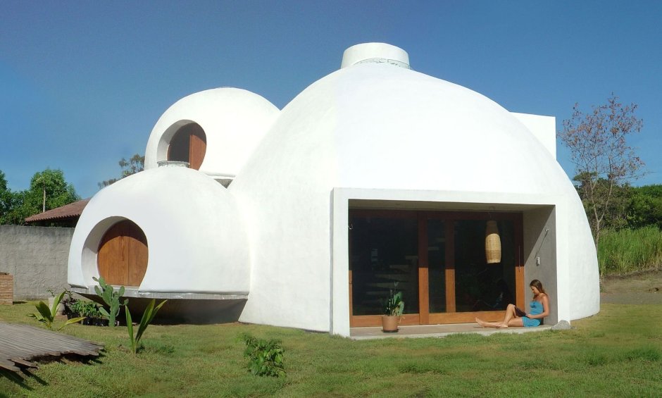 Геокупол из самана