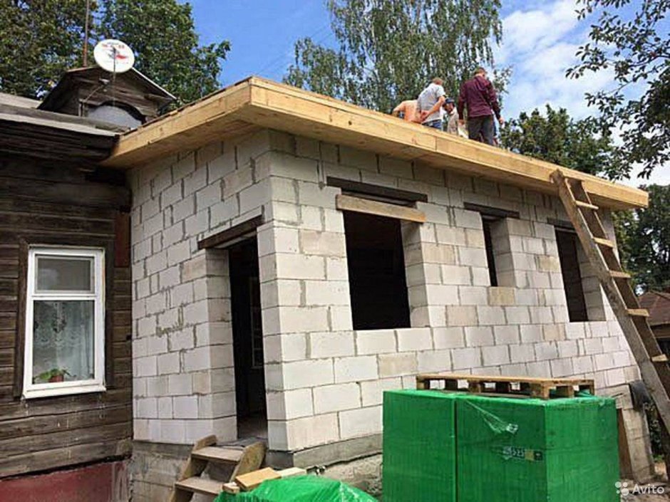 Пристройка из блоков