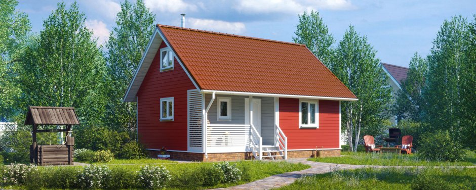 Дом баня Лада 6x8 проект Терем