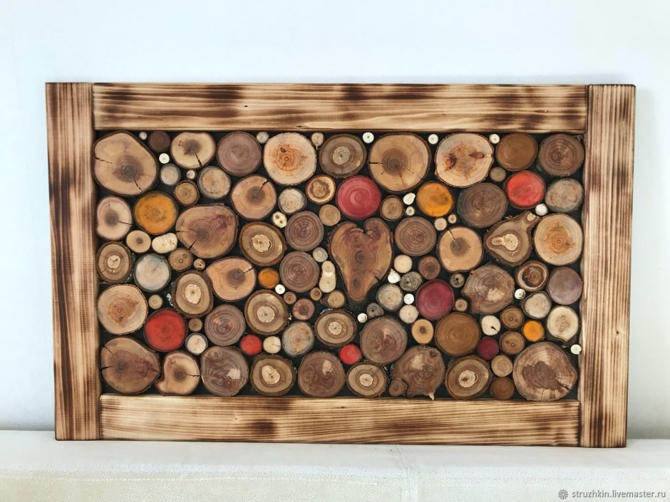 Декоративное деревянное панно на стену