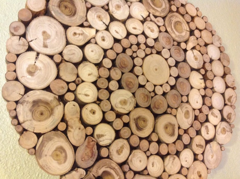 Декор из торцевых спилов древесины