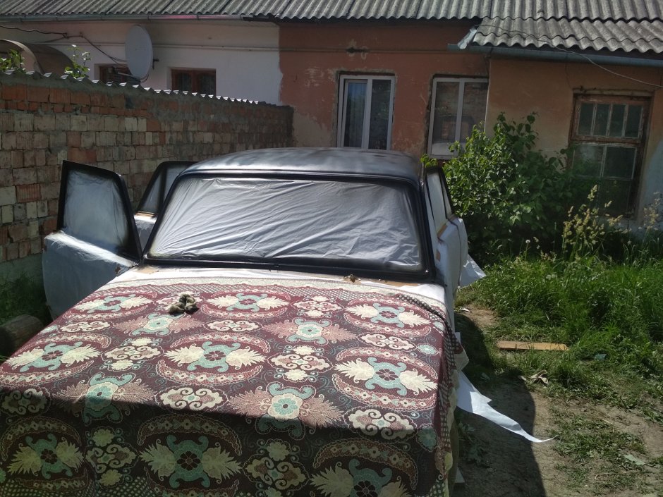 Покраска капота через тюль