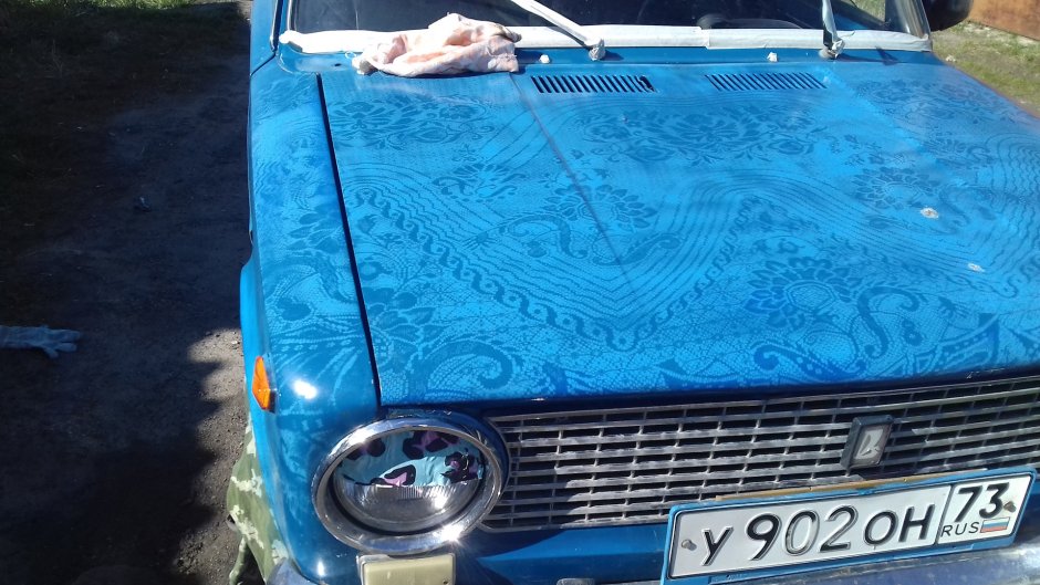 Покраска автомобиля с помощью тюли