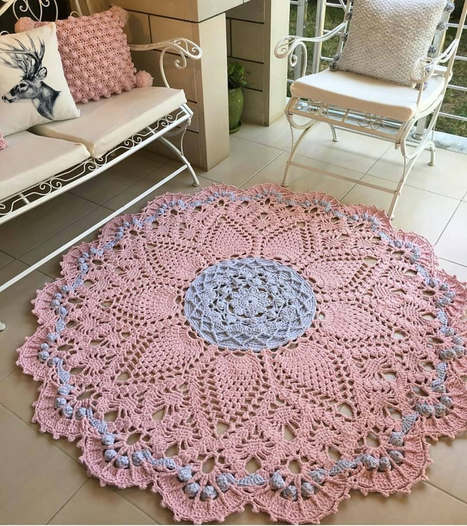 Вязаные ковры крючком