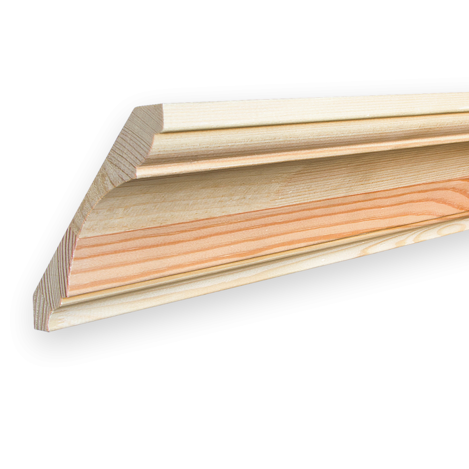 Плинтус потолочный деревянный