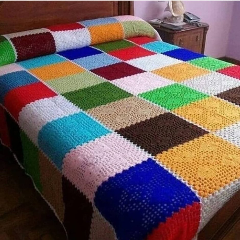 Вязаные пледы крючком