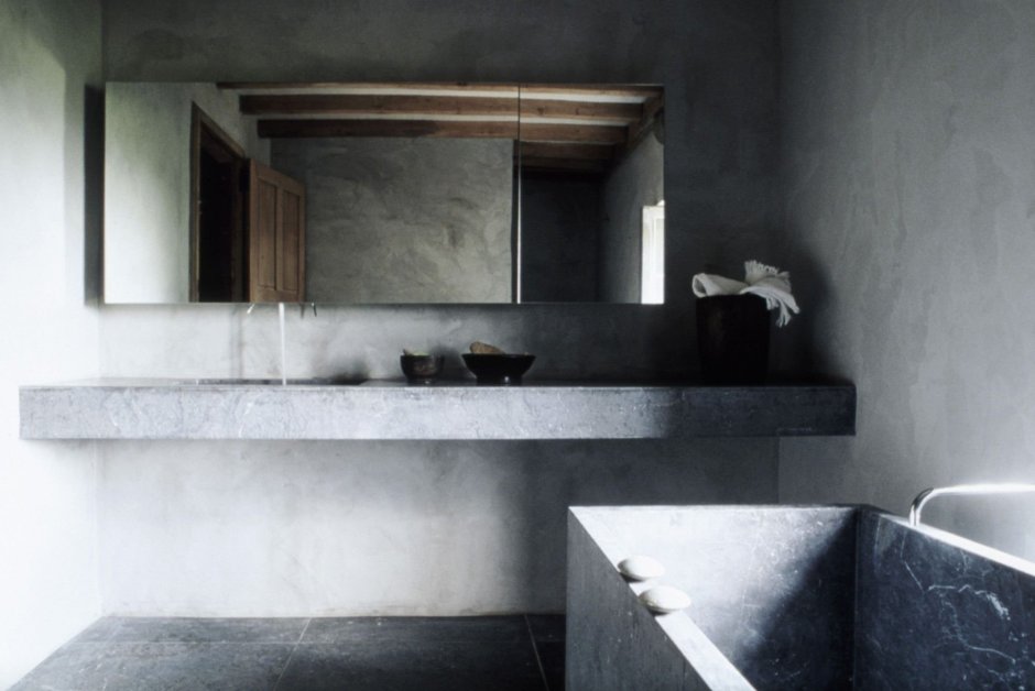 Ванная комната из полированного бетона
