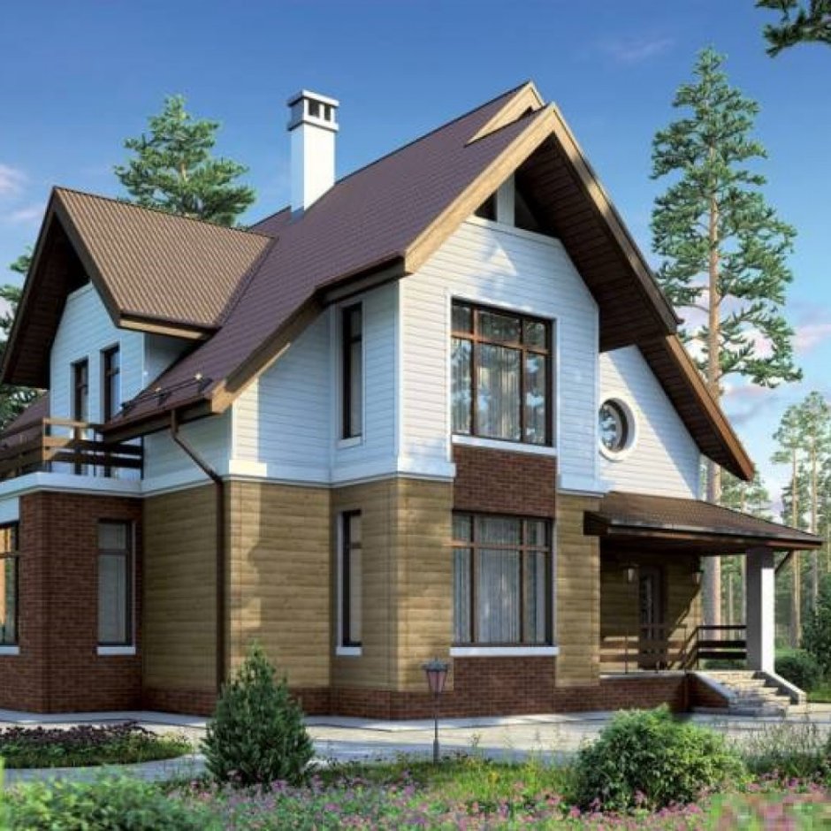 Комбинированная отделка дома