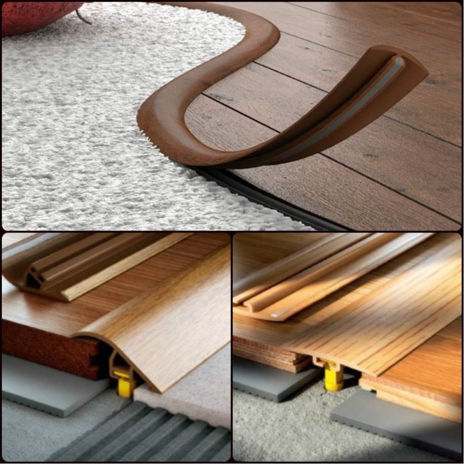 Порог гибкий универсальный 40мм "идеал" орех 3м