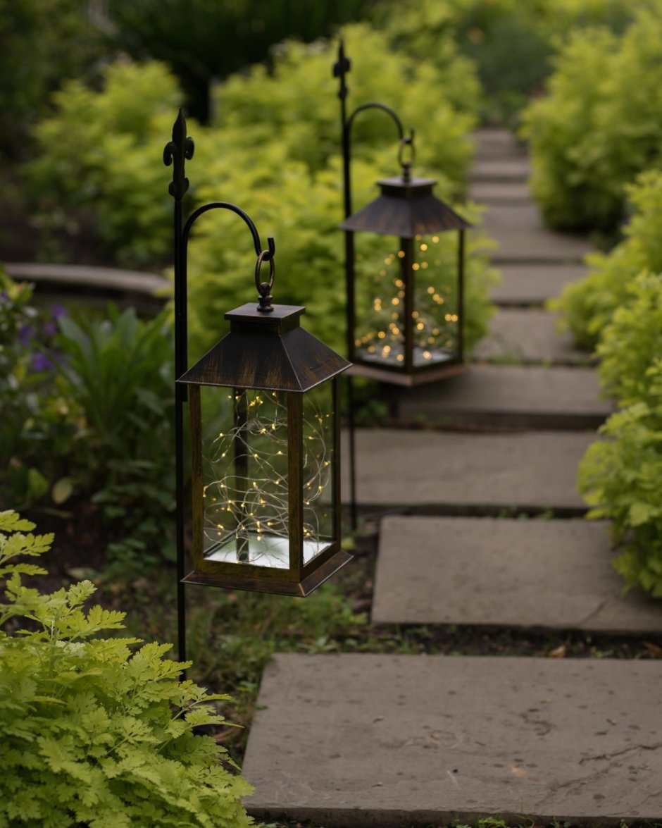 Красивые фонари для сада