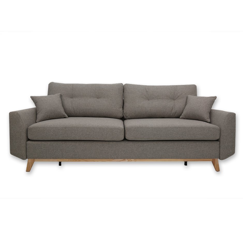 Диван Canapé 4 places en tissu Lecce - Gris foncé