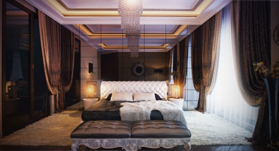 Мужская спальня в стиле арт-деко