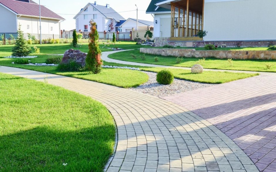 Мощение извилистой дорожки