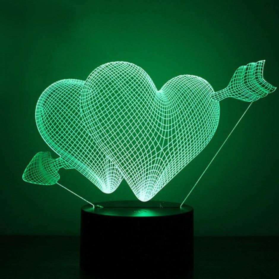 3d светильник «сердце Love»