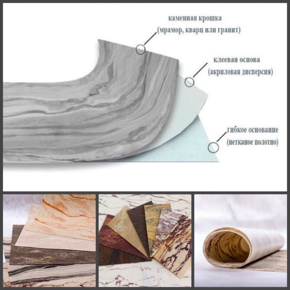 Гибкий камень срез