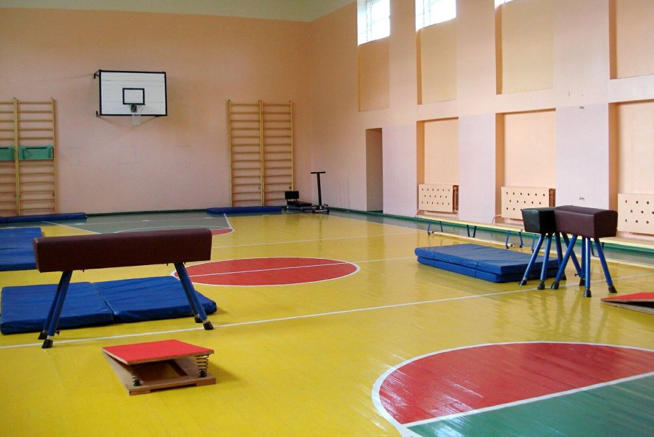 Зал физкультуры в школе