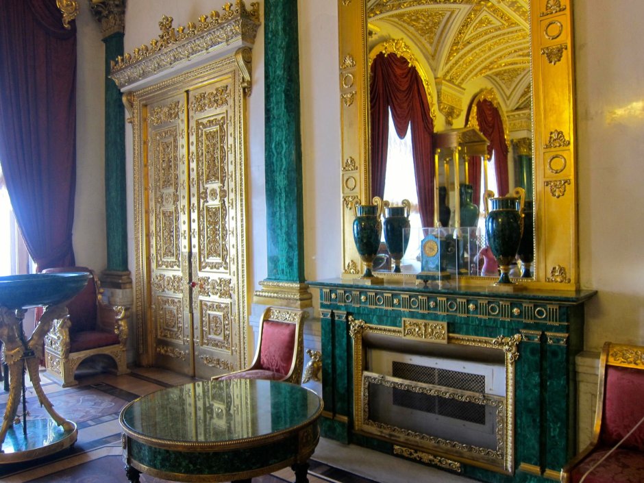 Эрмитаж Санкт-Петербург малахитовый зал