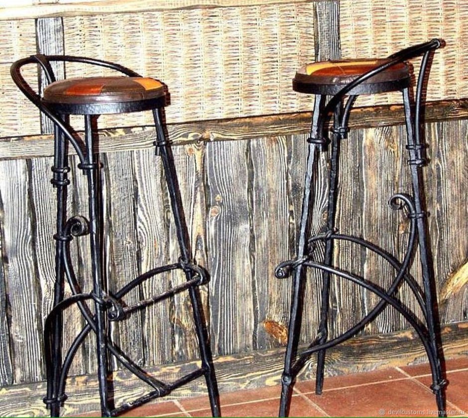 Кованые барные стулья