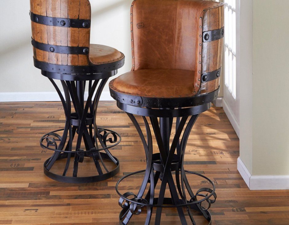 Оригинальные барные стулья из дерева