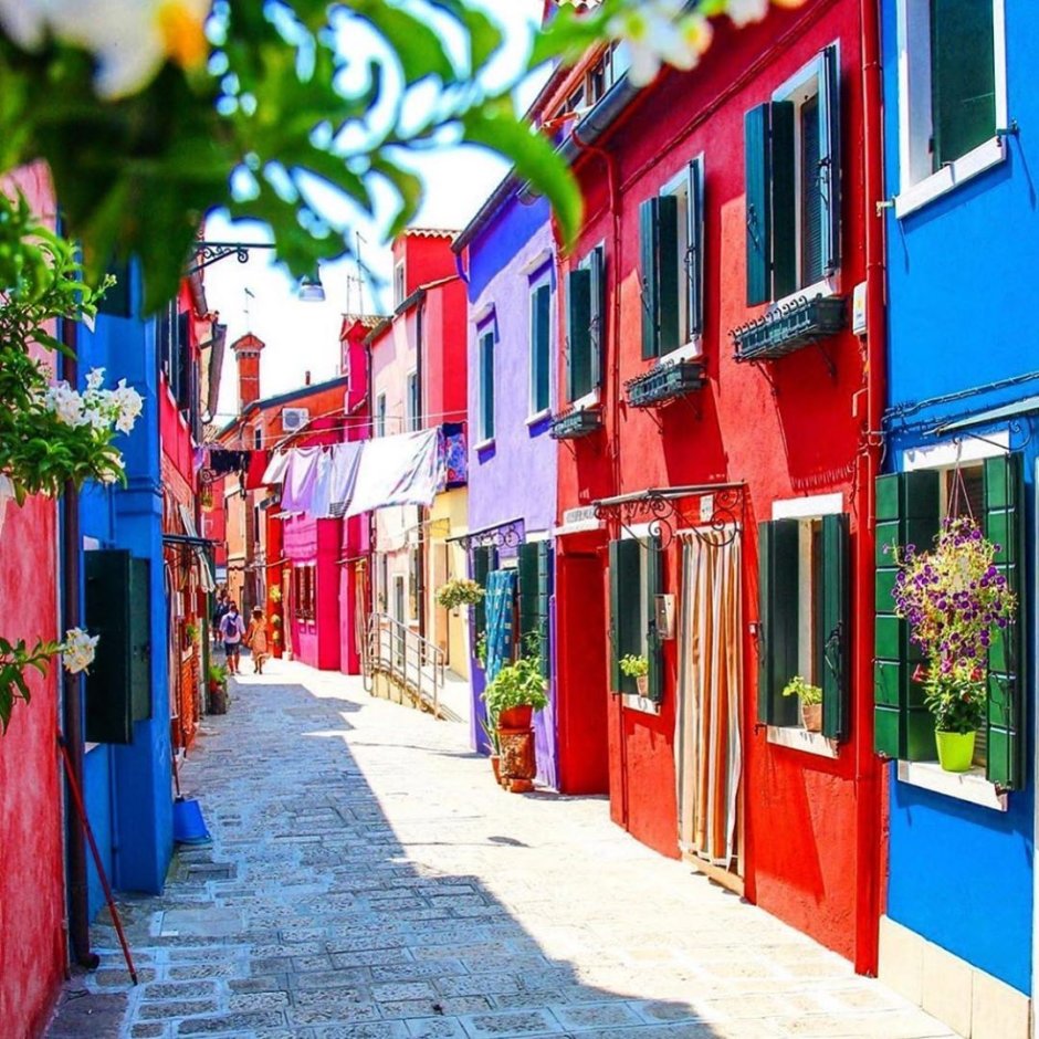 Цветные домики в Италии