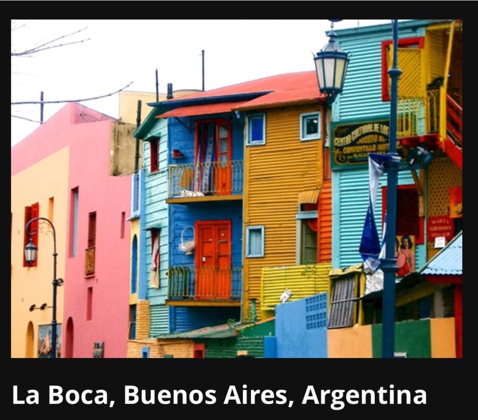 Буэнос-Айрес Аргентина цветные домики