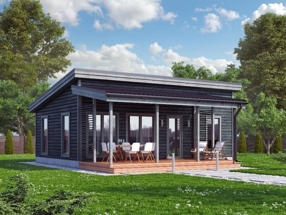Баня с односкатной крышей и верандой проекты