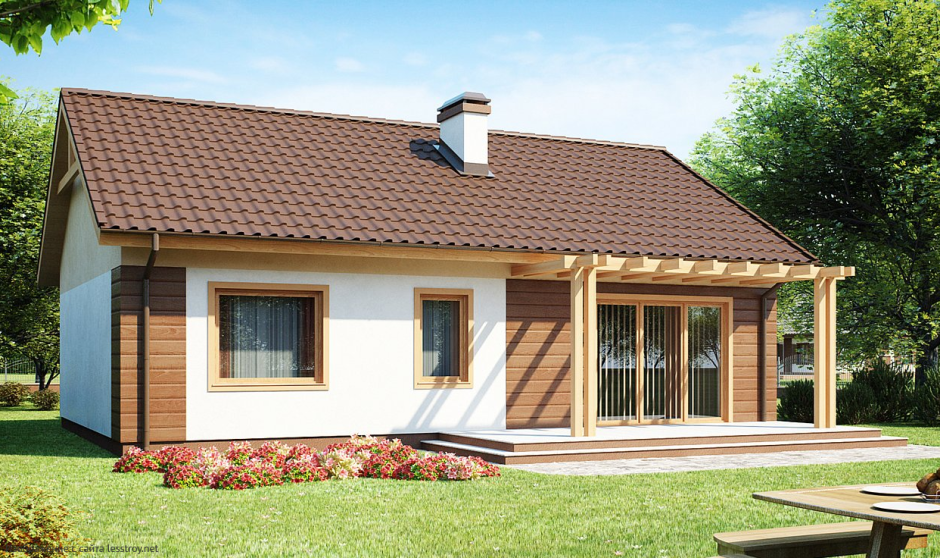 Каркасный дом 60 кв.м одноэтажный