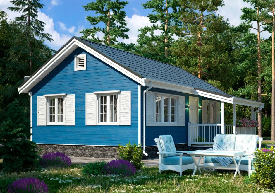 Каркасный одноэтажный дом 70 кв м