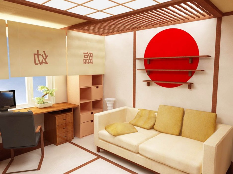 Комната в стиле японского минимализма