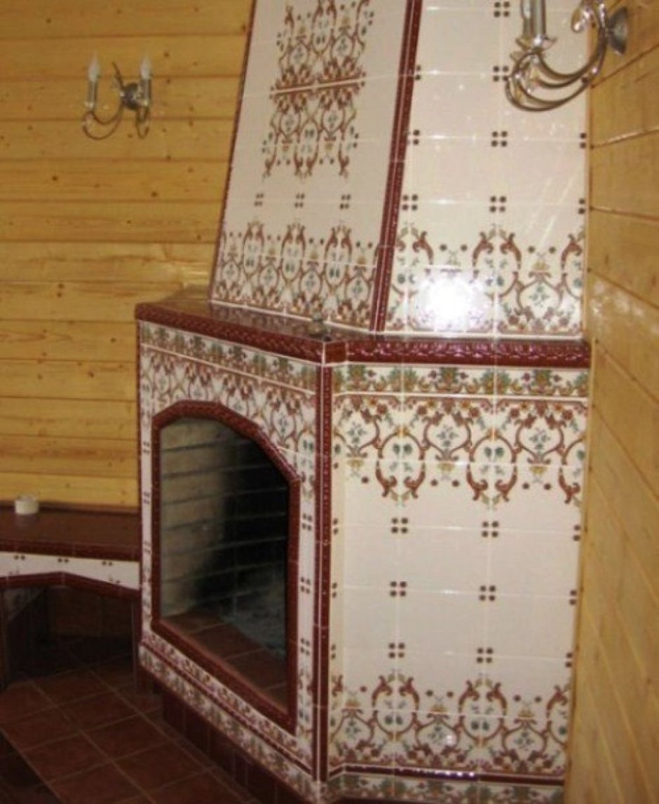 Отделка печки кафельной плиткой