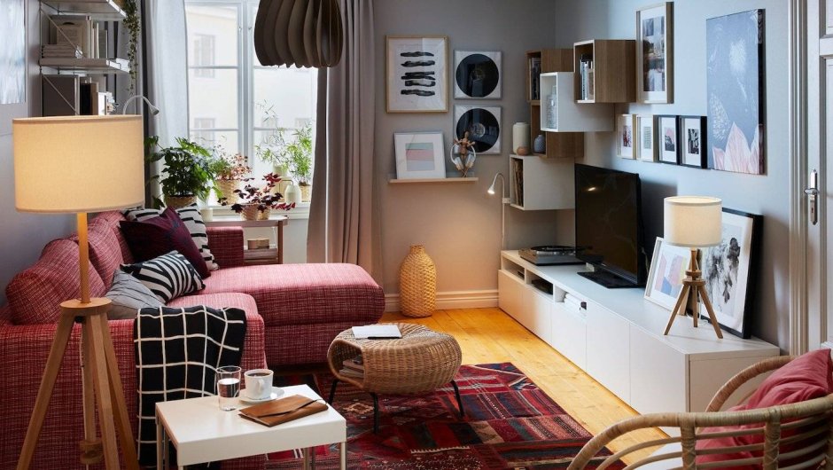 Икеа гостиные Скандинавский стиль