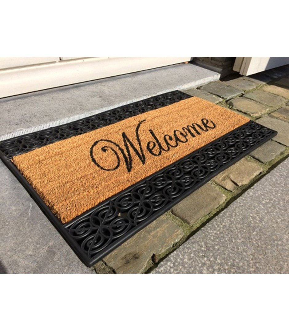 Коврик придверный камешки Welcome 89х56см