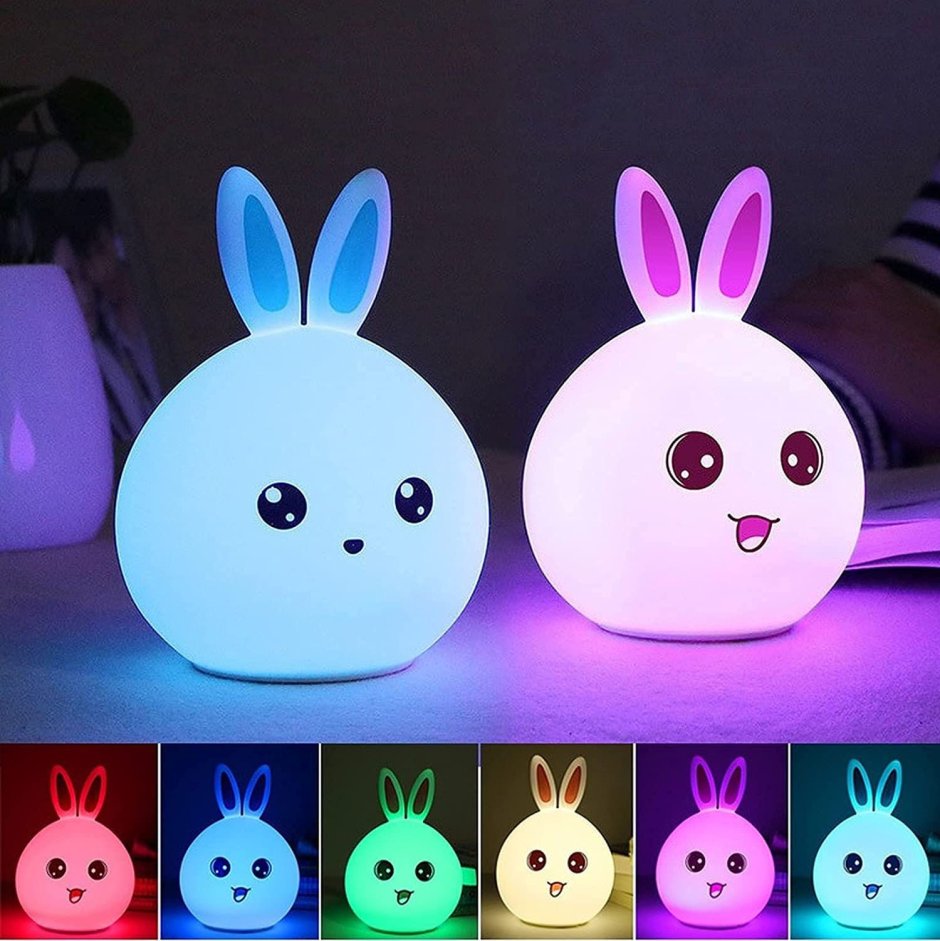 Мягкий силиконовый ночник кролик cute Rabbit led