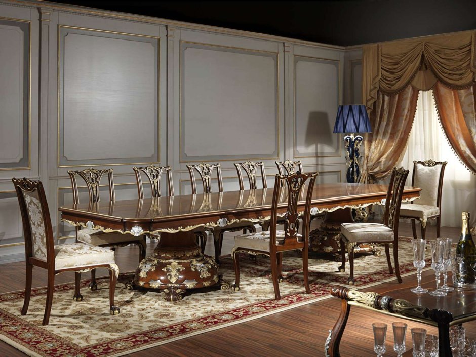 Элитная мебель для столовой в классическом стиле