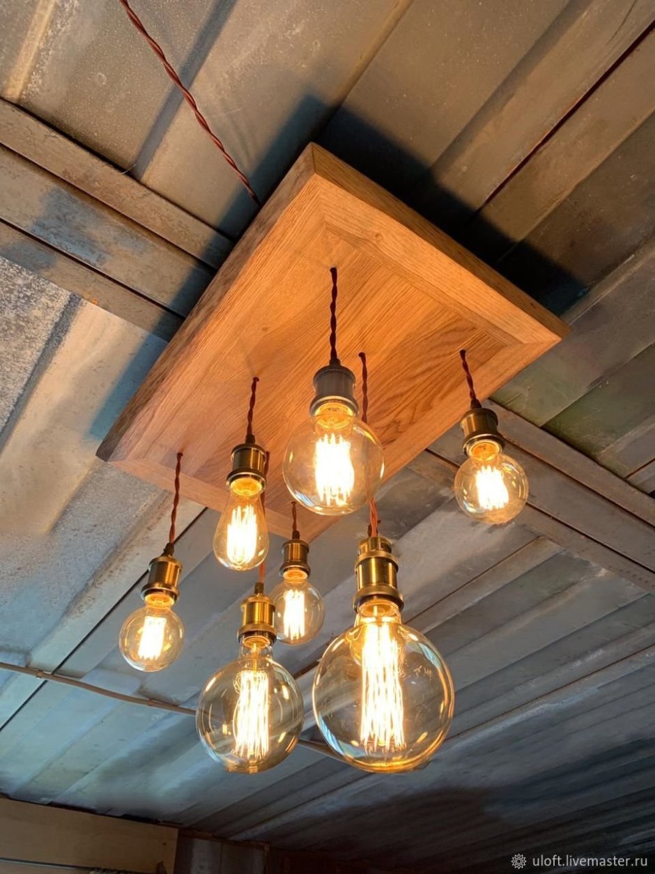 Потолочные лампы в стиле лофт