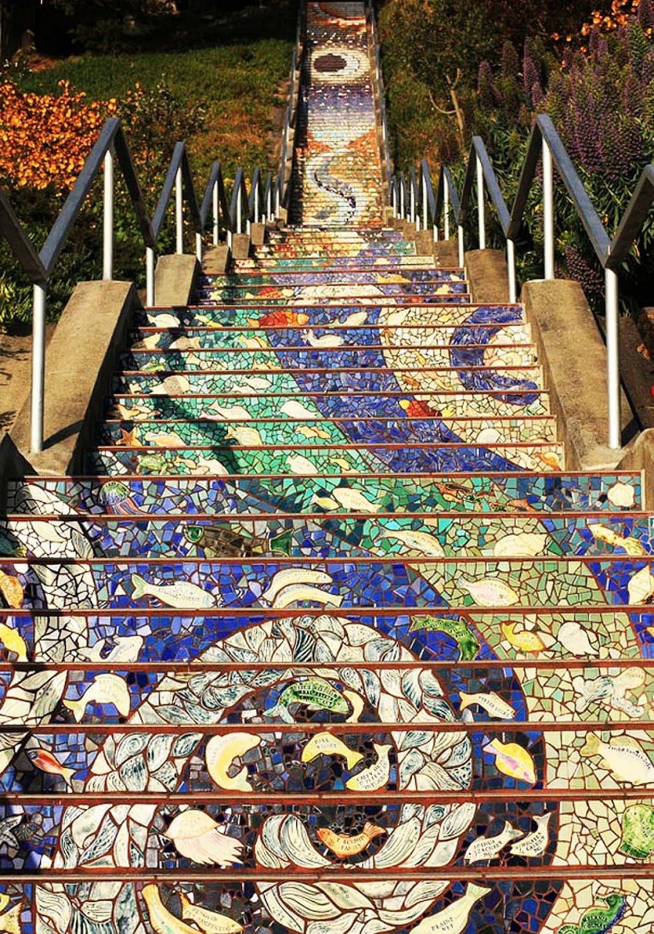 Сан-Франциско – мозаичная лестница tiled steps