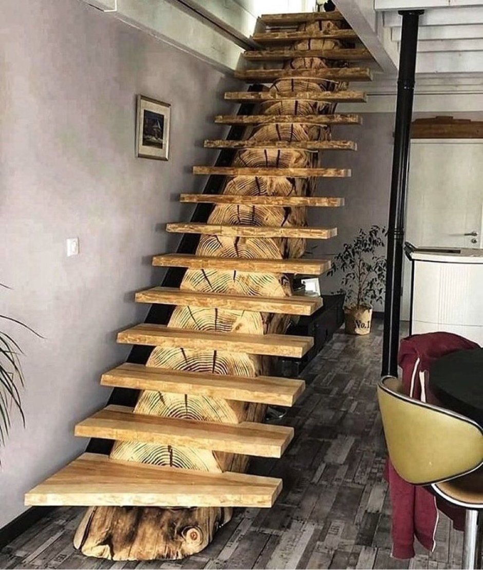Необычные лестницы на второй этаж