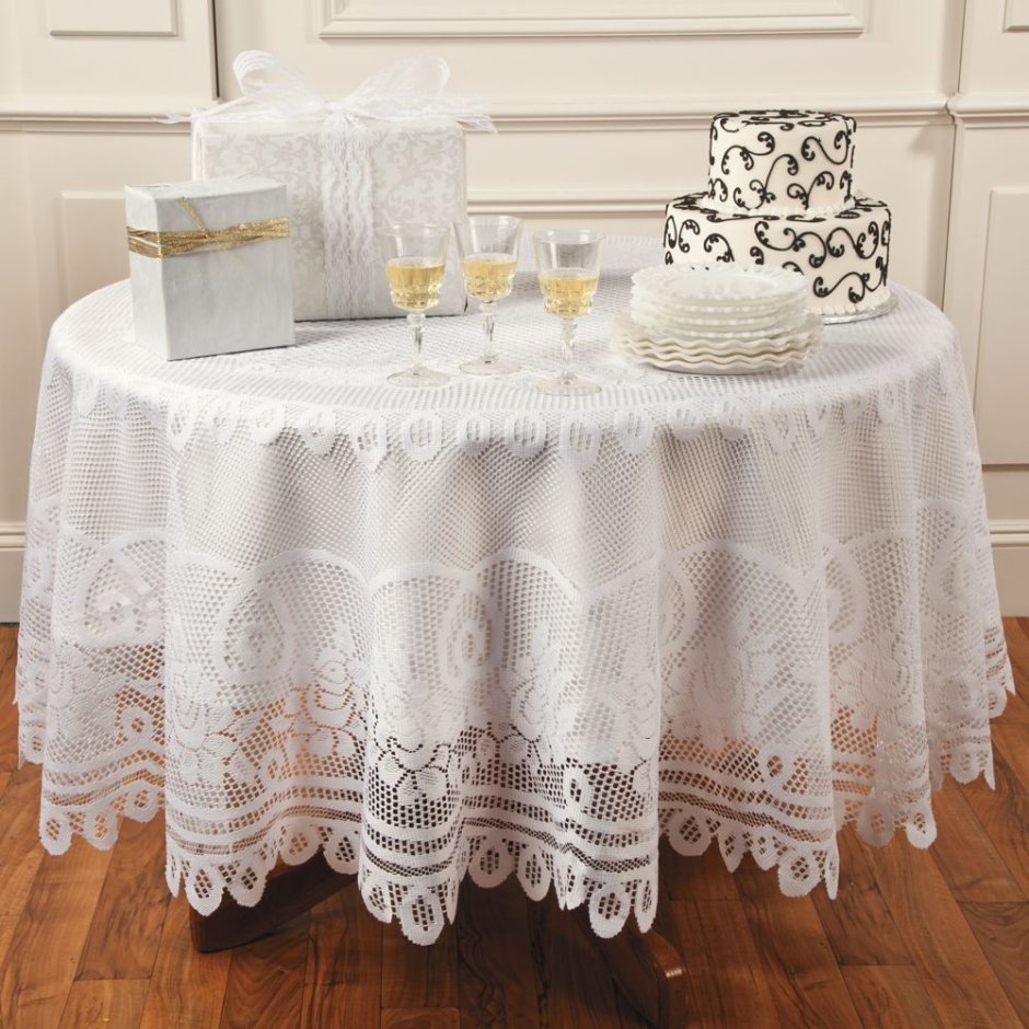 Скатерть Crochet Vinyl Tablecloth