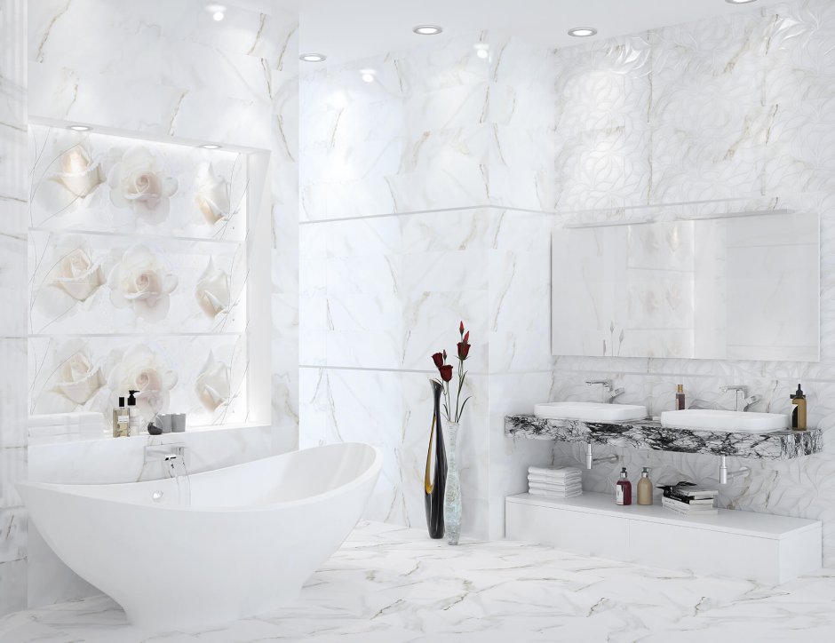Плитка настенная eletto Calacatta Light struttura