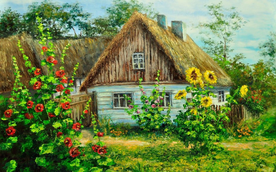 Украинская хата,Мальва,деревня