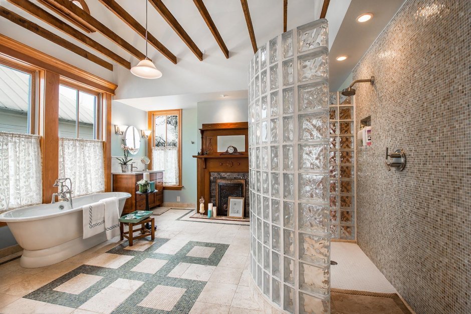 Vitrablok в интерьере стеклоблоки