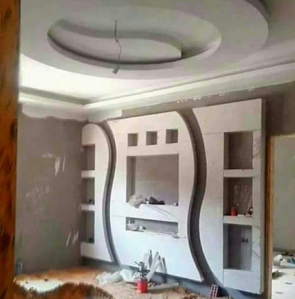 Фигура из гипсокартона для телевизора