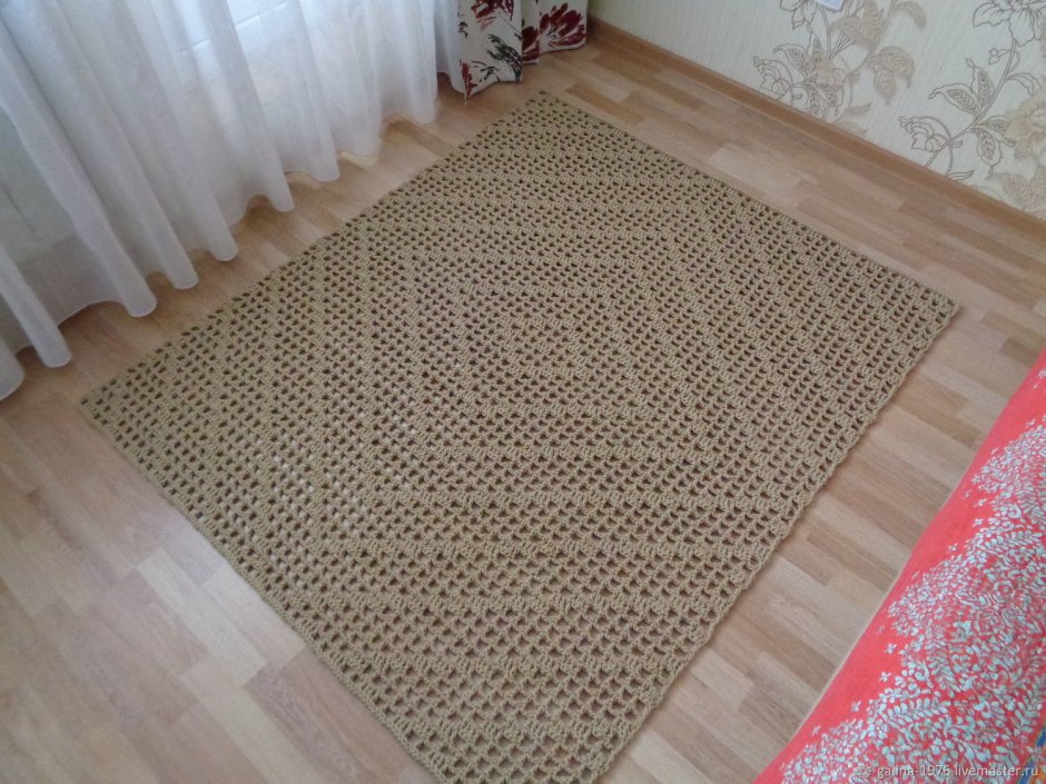 Прямоугольный ковер из полиэфирного шнура