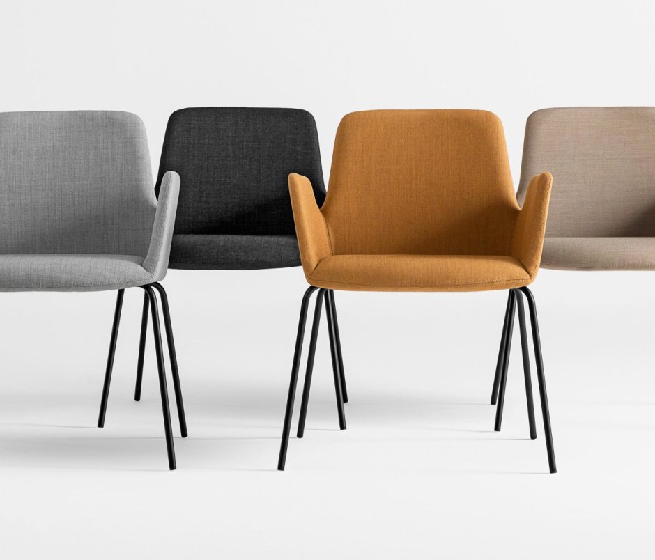 Minimalism Chairs Stand a Row